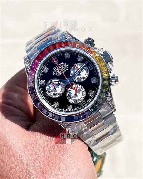 rainbow rolex chronograph|Rolex rainbow chronograph.